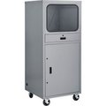 Global Equipment Deluxe Mobile Security Computer Cabinet, Dark Gray, Assembled 239197AGY